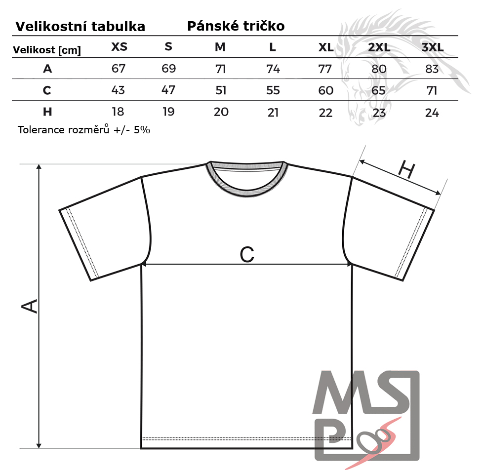 MSP Pánské triko s moto motivem 163 Písty